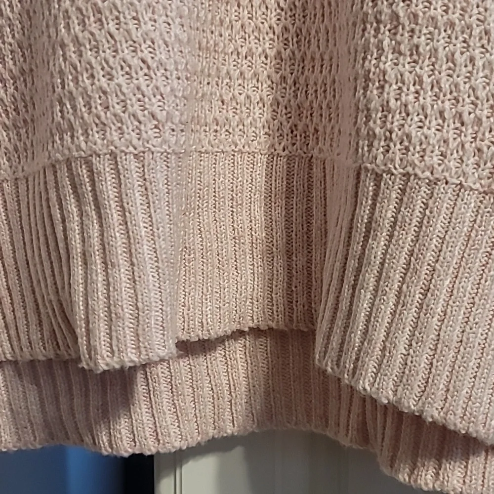 Moral Fiber Pullover Sweater Women's 3X Pink Open Knit Long Sleeve Light Y2K - Picture 8 of 11